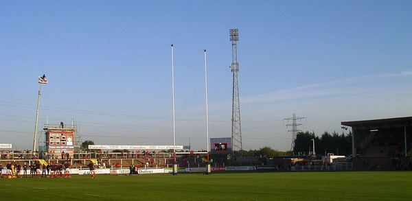 Rugby league table displayed on a scoreboard
