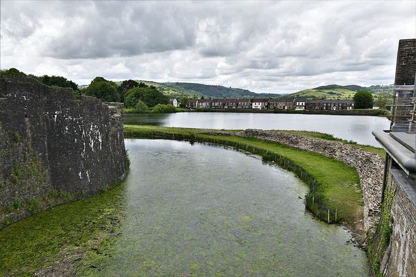 A community rugby ground pitch and stands in Wales